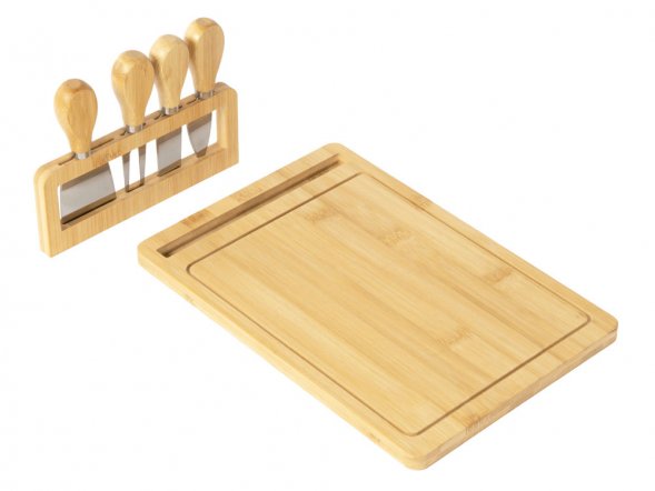 Набор для сыра из бамбука со съемной подставкой Camembert 