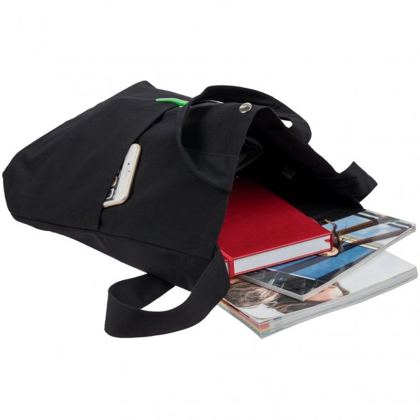 Сумка холщовая через плечо Artspace, черная 