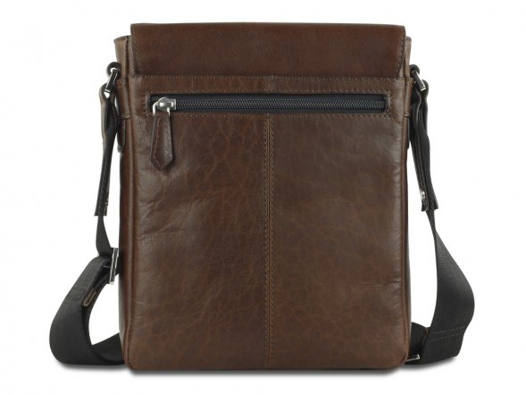 Сумка через плечо Mano Don Valentino, натуральная кожа в коричневом цвете, 21 х 25 х 5 см 