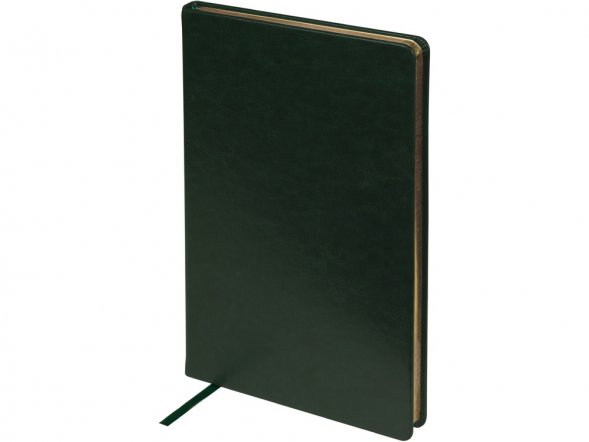 Ежедневник недатированный А5 Megapolis Nebraska, зеленый с золотым обрезом 