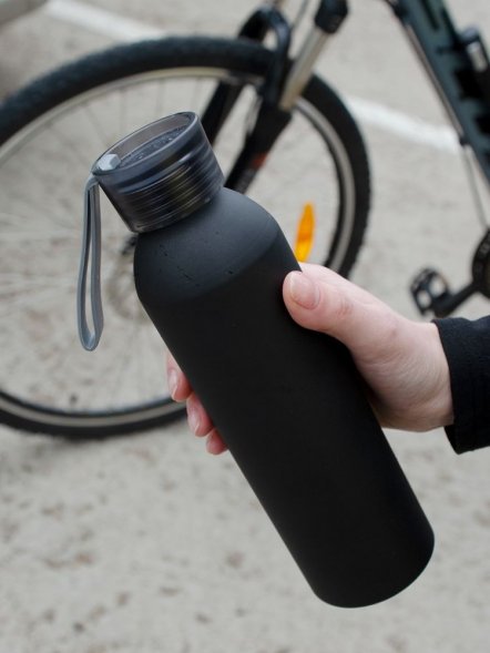 Спортивная бутылка для воды Rio, черная 