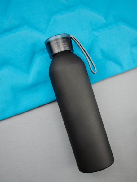 Спортивная бутылка для воды Rio, черная 