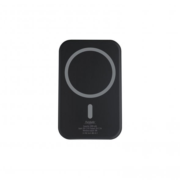 Внешний аккумулятор с беспроводной зарядкой Ultima Wireless Magnetic 5000 mAh, черный 