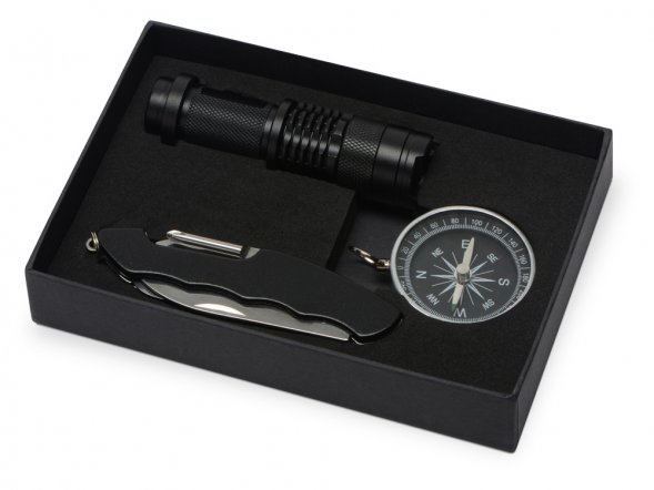 Набор для активного отдыха Decker из компаса, фонарика и мультитула 