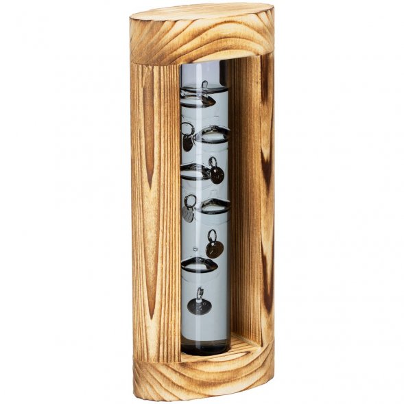 Термометр «Галилей» в деревянном корпусе, серый 