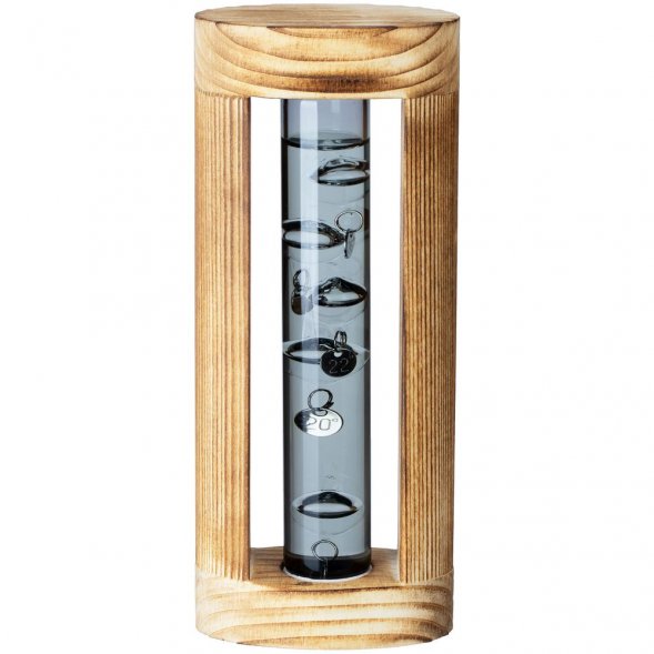 Термометр «Галилей» в деревянном корпусе, серый 