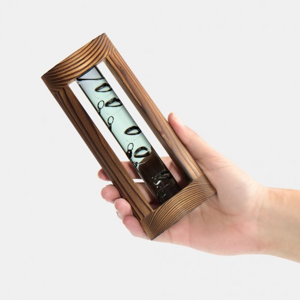 Термометр «Галилей» в деревянном корпусе, серый 