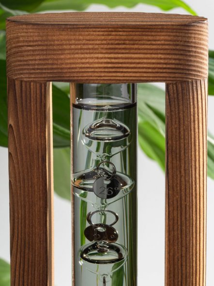 Термометр «Галилей» в деревянном корпусе, серый 