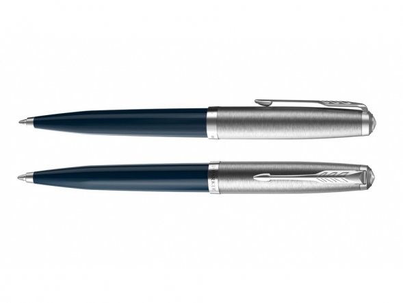 Шариковая ручка Parker 51 CORE MIDNIGHT BLUE CT, стержень: M, цвет чернил: black, в подарочной упаковке. 