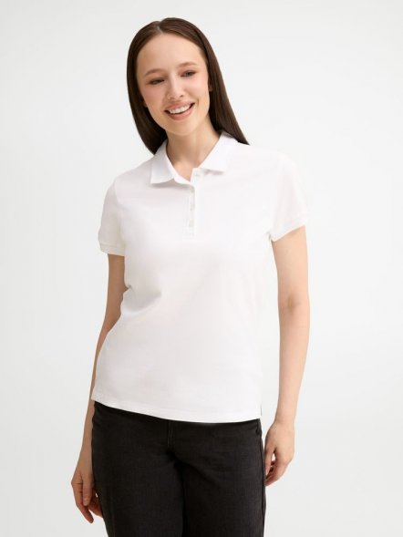 Рубашка поло женская People 210, белая 