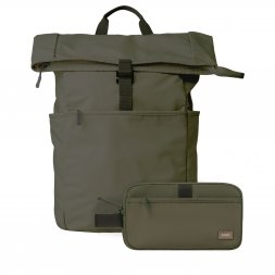 Подарочный набор Boston рюкзак + дорожная косметичка, зеленый