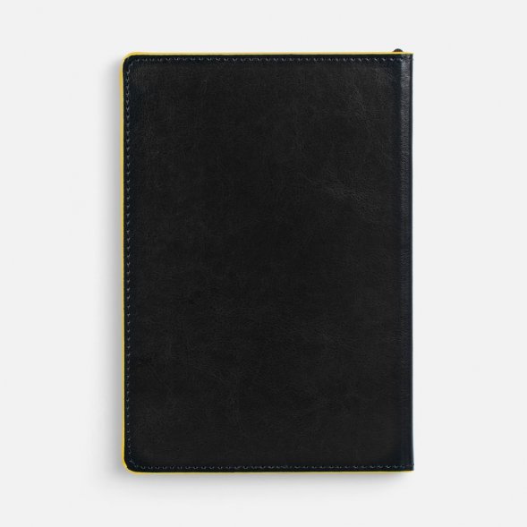 Ежедневник Alanis, недатированный, черный с желтым 