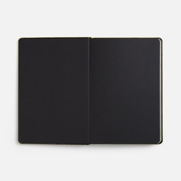 Ежедневник Alanis, недатированный, черный с желтым 