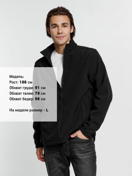 Куртка софтшелл мужская Race Men, черная 