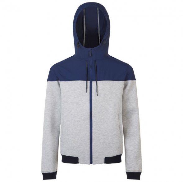 Куртка унисекс Voltage, серый меланж с темно-синим 