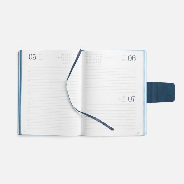 Ежедневник Grande Strap на заказ, датированный, голубой 