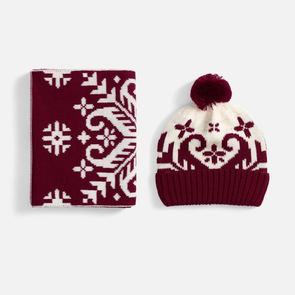 Шапка Wintertude, красная с белым 