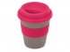 Стакан с силиконовой крышкой Cafe, розовый 