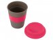 Стакан с силиконовой крышкой Cafe, розовый 