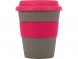 Стакан с силиконовой крышкой Cafe, розовый 
