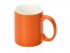 Матовая кружка Марко базовой формы, цветная снаружи, белая внутри, оранжевый 