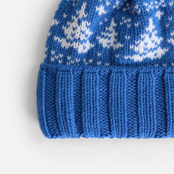 Шапка Holidale, синяя с молочным 