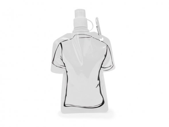 Гибкая емкость для питья MANDY в форме футболки, 470 мл, белый 