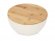 Салатник Bowl с бамбуковой крышкой, бежевый 
