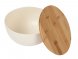 Салатник Bowl с бамбуковой крышкой, бежевый 