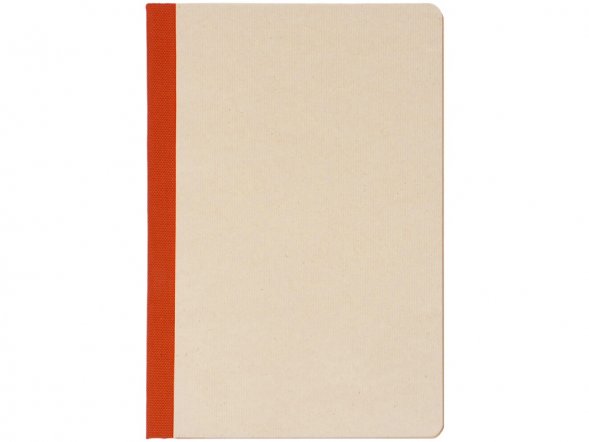 Блокнот А5 из переработанного тростника и RPET Adiantum, 80 листов, гибкая обложка, красный 