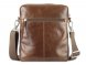 Сумка через плечо Mano Don Luca, натуральная кожа в коньячном цвете, 23 х 26,5 х 4,5 см 