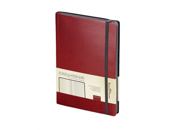 Ежедневник А5 недатированный Megapolis Soft, бордовый 