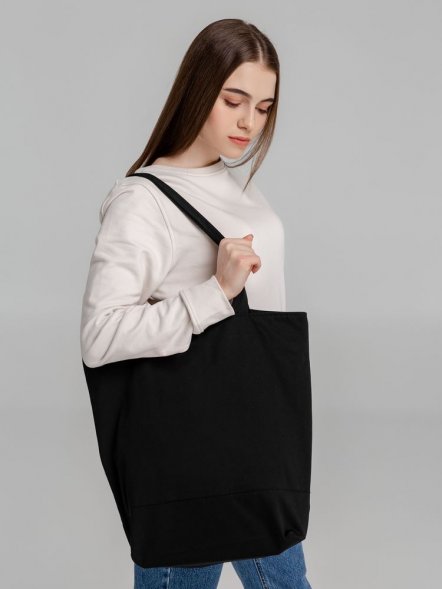 Сумка для покупок на молнии Shopaholic Zip, черная 