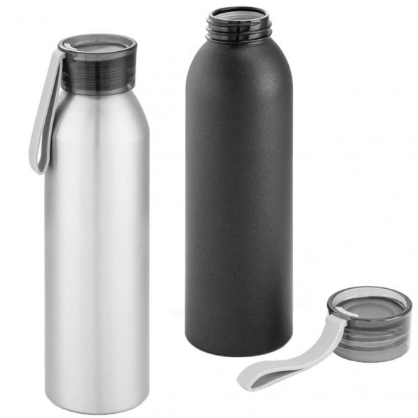 Спортивная бутылка для воды Rio, серебристая 