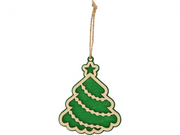 Подвеска деревянная Новогодняя ёлочка 