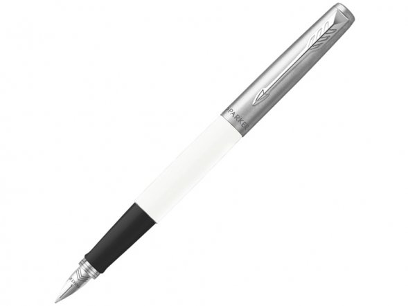 Перьевая ручка Parker Jotter White CT перо:F, цвет чернил: blue, в подарочной упаковке 