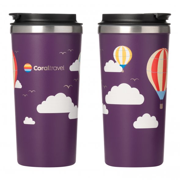 Термокружка вакуумная Palermo, фиолетовая 