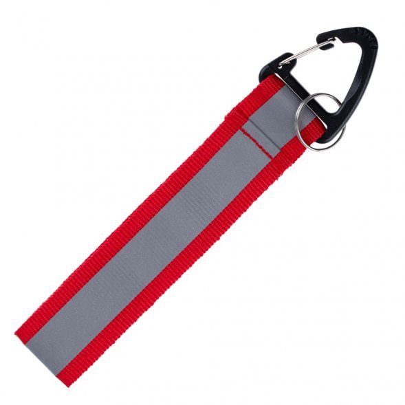 Светоотражающий брелок Flashline, серый с красным 