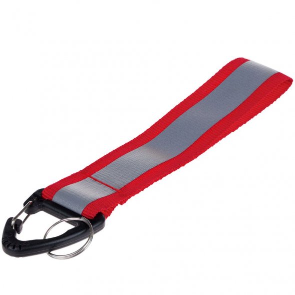 Светоотражающий брелок Flashline, серый с красным 