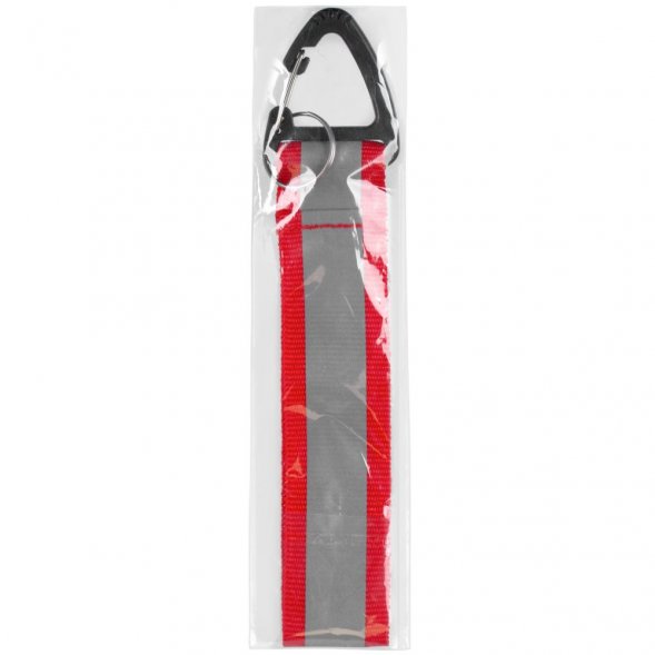 Светоотражающий брелок Flashline, серый с красным 