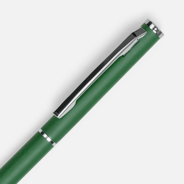 Ручка шариковая Hotel Chrome, ver.2, матовая темно-зеленая 