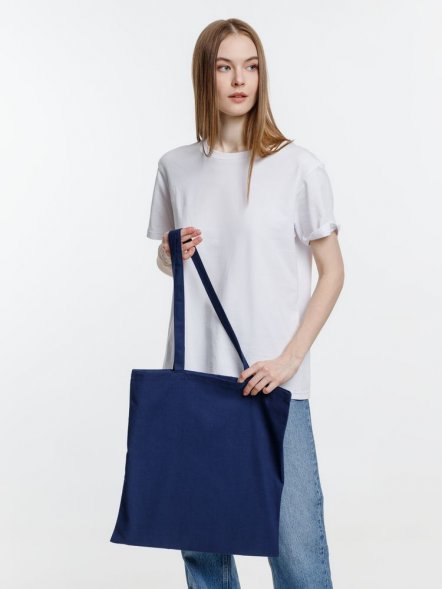 Холщовая сумка Optima 135, темно-синяя 