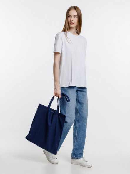 Холщовая сумка Optima 135, темно-синяя 