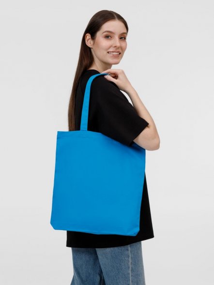 Холщовая сумка Avoska, ярко-голубая 