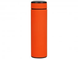 Термос Confident с покрытием soft-touch 420мл, оранжевый