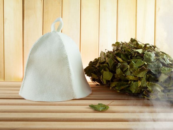 Банная шапка Heat Off, белая 