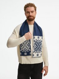 Шарф Wintertude M, синий с белым
