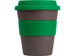 Стакан с силиконовой крышкой Cafe, зеленый