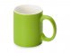 Матовая кружка Марко базовой формы, цветная снаружи, белая внутри, зеленое яблоко 