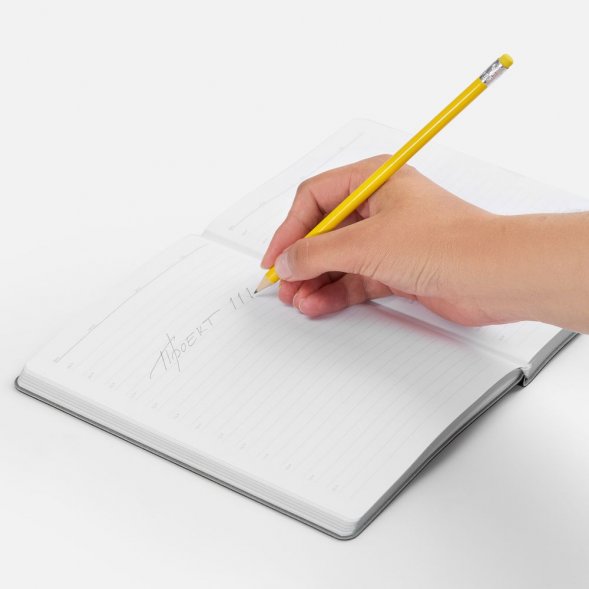 Карандаш простой Hand Friend с ластиком, желтый 